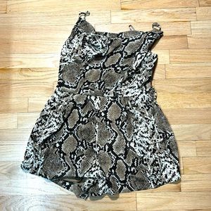 She sky snakeskin romper medium